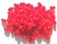 100 9x6mm Acrylic Opaque Red Ovals